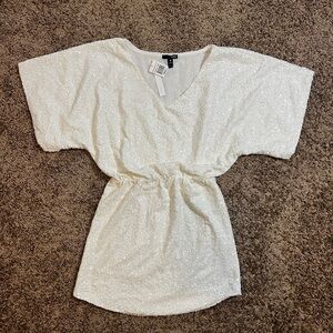 Aqua White Mini Dress